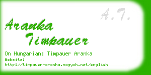 aranka timpauer business card